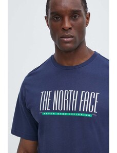 The North Face t-shirt in cotone uomo colore blu navy NF0A87E78K21