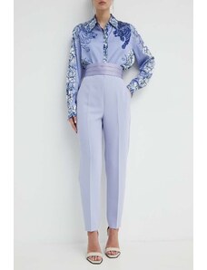 Blugirl Blumarine pantaloni donna colore violetto RA4178.T3359