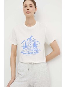 The North Face t-shirt in cotone donna colore beige NF0A87E0QLI1