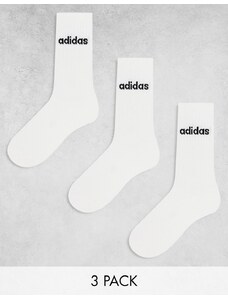 adidas Originals - Confezione da 3 paia di calzini medi bianchi-Multicolore