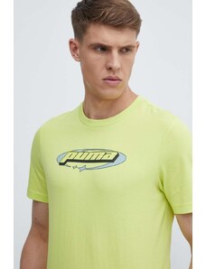 Puma t-shirt in cotone uomo colore verde 624271