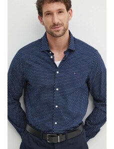 Tommy Hilfiger camicia in cotone uomo colore blu navy MW0MW34649
