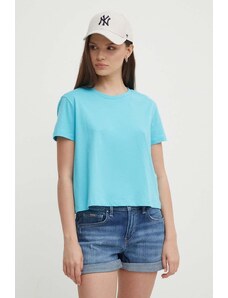 Sisley t-shirt in cotone donna colore blu