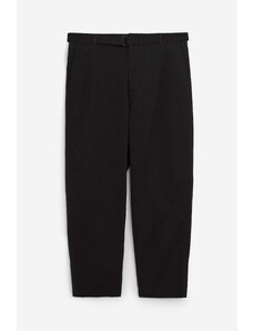 LEMAIRE Pantalone BELTED CARROT in cotone nero