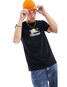 ellesse - Sitan - T-shirt con grafica sul petto, colore nero