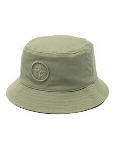 STONE ISLAND KIDS Cappello verde logo Compass rilievo