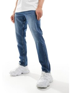 ASOS DESIGN - Jeans slim lavaggio blu medio