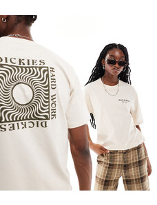 Dickies - Oatfield - T-shirt a maniche corte crema con stampa sul retro-Bianco