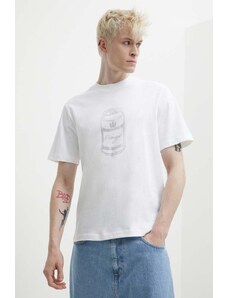 HUGO t-shirt in cotone uomo colore bianco con applicazione 50513832