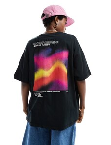 Converse - Colourful Sound Waves - T-shirt nera-Nero