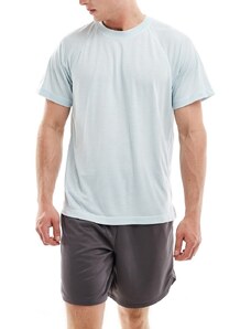 ASOS 4505 - Performance - T-shirt sportiva oversize blu chiaro in tessuto a rete