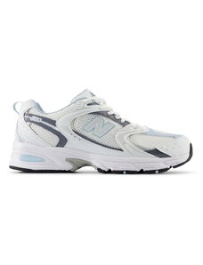 New Balance - 530 - Sneakers bianche e blu metallizzato-Bianco