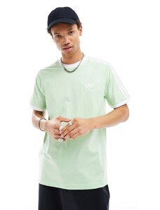 adidas Originals - T-shirt verde pastello con 3 strisce