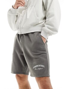 Good For Nothing - Pantaloncini in jersey grigi con stampa del logo-Grigio
