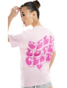 In The Style - T-shirt rosa con scritta "Self love club"