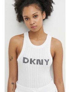 Dkny top in cotone HEART OF NY colore bianco D2B4A128
