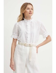 Polo Ralph Lauren camicia in cotone donna colore bianco 211935147