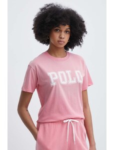 Polo Ralph Lauren t-shirt in cotone donna colore rosa 211935591