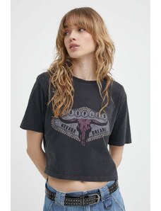 The Kooples t-shirt in cotone donna colore nero FTSC28034K