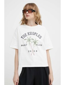 The Kooples t-shirt in cotone donna colore beige FTSC28030K
