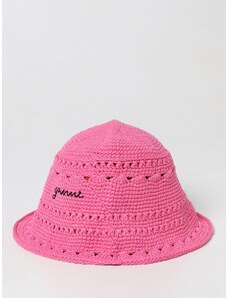Cappello Ganni in crochet di cotone organico con logo
