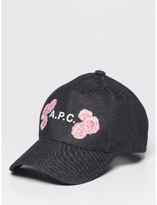 Cappello A.P.C. in denim con stampa floreale