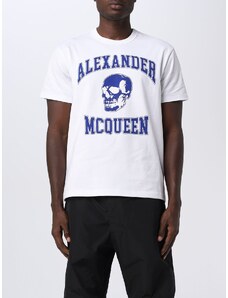 T-shirt Alexander McQueen in cotone con stampa a contrasto