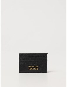 Portacarte di credito Versace Jeans Couture in pelle a grana