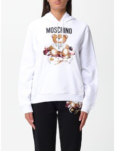 Felpa Moschino Couture in cotone organico con stampa logo