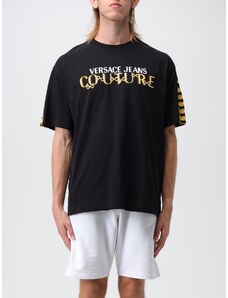 T-shirt Versace Jeans Couture in cotone con stampa Chain Logo