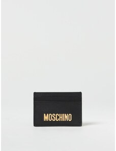 Portacarte di credito Moschino Couture in pelle a grana