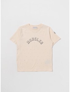 T-shirt Moncler in cotone con logo e strass