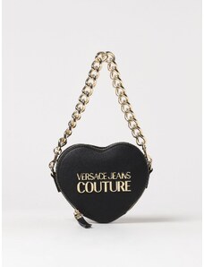 Borsa Versace Jeans Couture in pelle sintetica saffiano con logo metallico