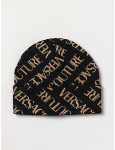 Cappello Versace Jeans Couture in misto lana lamè con logo jacquard