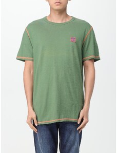 T-shirt Sun 68 in cotone con patch logo e cuciture a contrasto