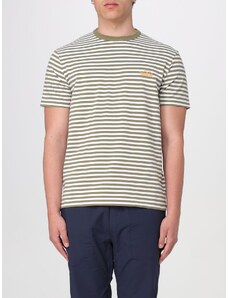 T-shirt Woolrich in cotone con motivo a righe
