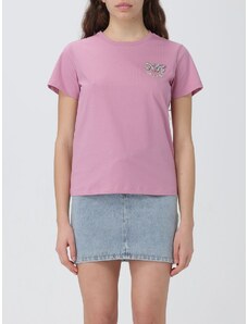T-shirt Pinko in cotone con logo e strass