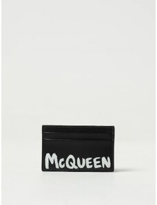 Portacarte di credito Graffiti Alexander McQueen in pelle
