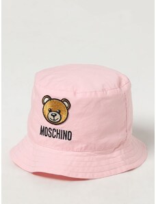 Cappello Moschino Baby in cotone con logo ricamato
