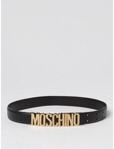 Cintura Moschino Couture in pelle con lettering logo