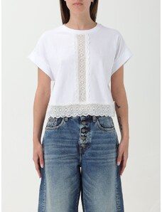 T-shirt con inserti in pizzo Twinset