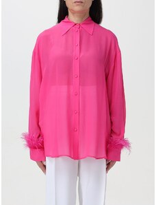 Camicia trasparente Pinko con piume