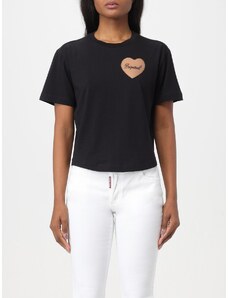 T-shirt Dsquared2 in jersey con logo in tulle
