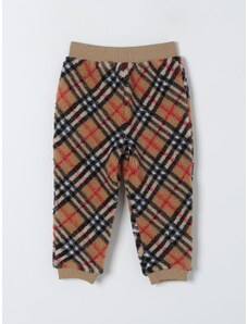 Pantalone in pile check Burberry Kids