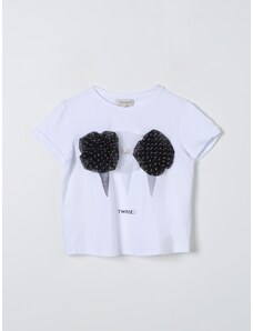 T-shirt Twinset con applicazioni in tulle