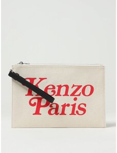 Clutch Kenzo in canvas con logo