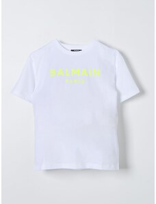 T-shirt Balmain Kids con logo fluo