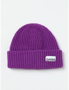 Cappello Ganni in misto lana riciclata a coste
