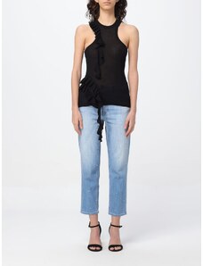 Top Dondup in cotone stretch con ruches