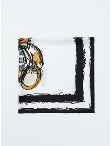 Foulard Moschino Couture in seta con stampa logo